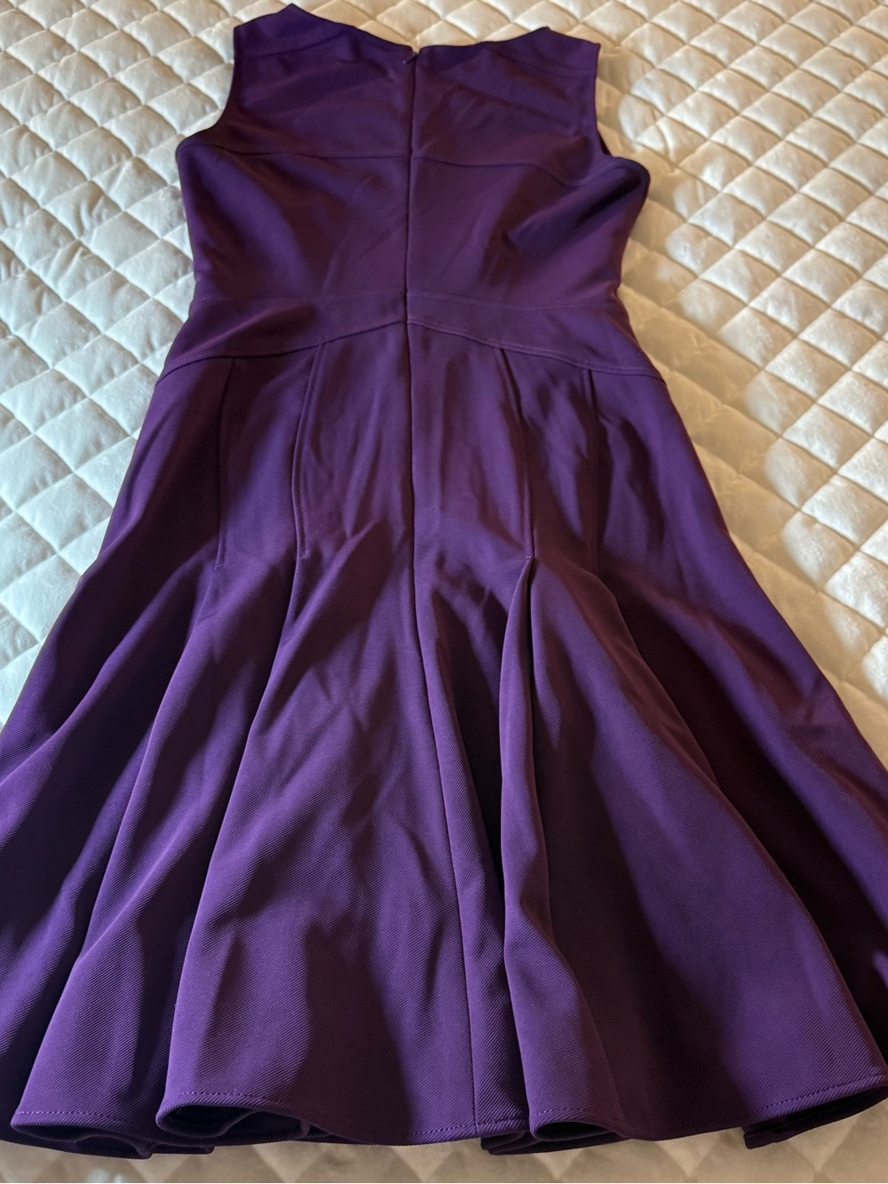 ZAC Zac Posen Purple Paneled Fit & Flare Dress Size 4 - Picture 8 of 9